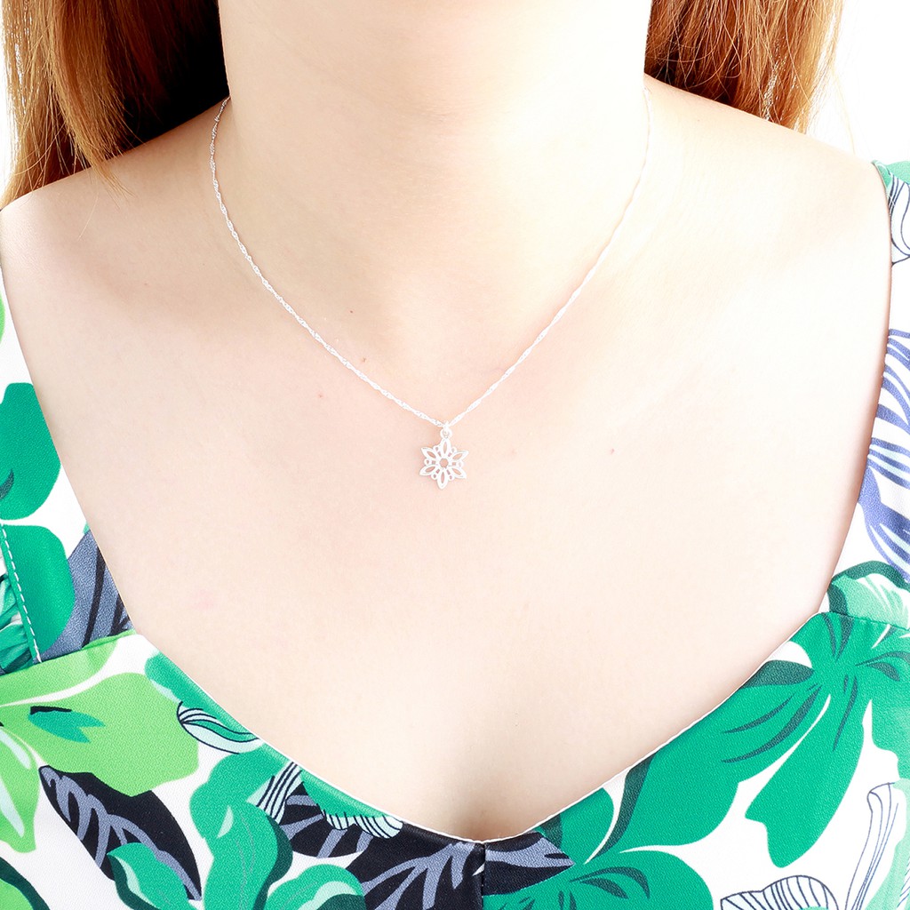 【Angel & Me】Christmas Snowflake Snow s925 sterling silver necklace birthday gift, , large