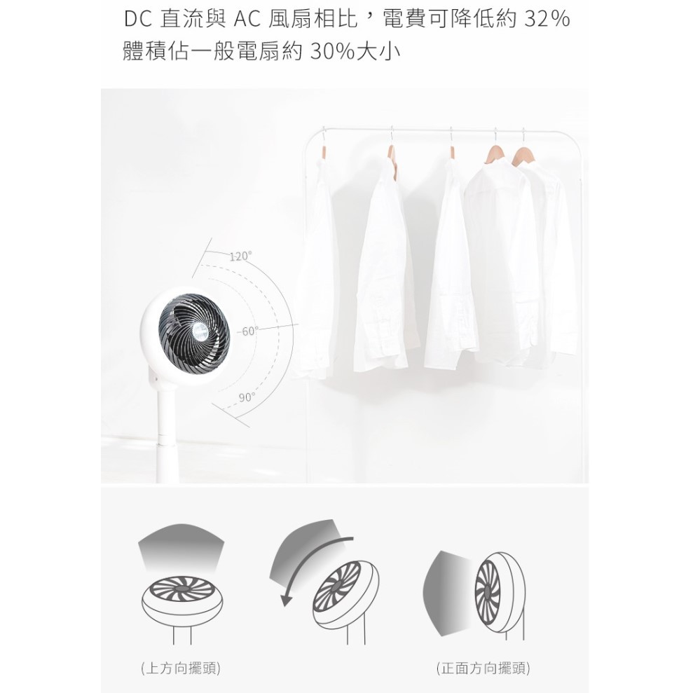 IRIS OHYAMA STF-DC15T 直立式3D循環扇 風扇 電風扇 公司貨, , large