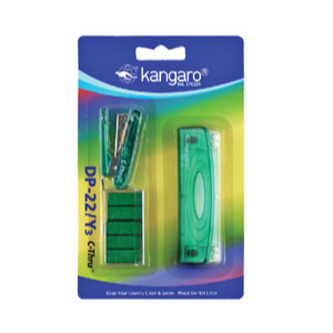 Kangaro袋鼠  迷你釘書機附針+打孔機  DP-22/Y3(多色)紅, , large