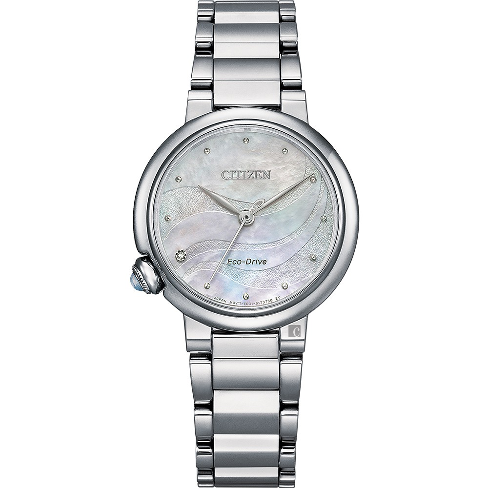 CITIZEN 星辰  L系列 光動能大三針星雲女錶 EM0910-80D, , large