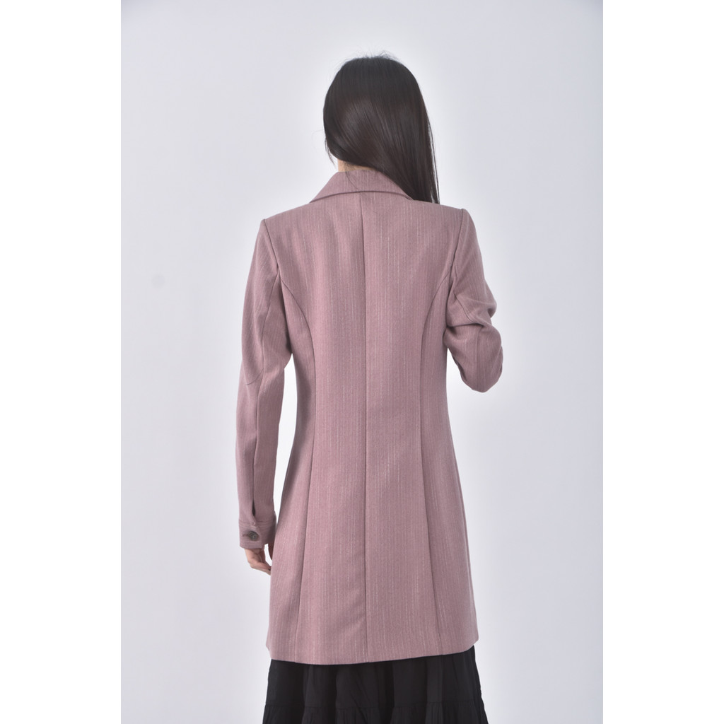 (S) home shop質感西裝V領粉色洋裝二手衣, , large