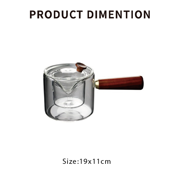 【 SK Delicate Life】木柄耐熱玻璃泡茶壺 (不含玻璃杯) 居家日常泡茶 手沖咖啡器具 下午茶與朋友共享  K7702, , large