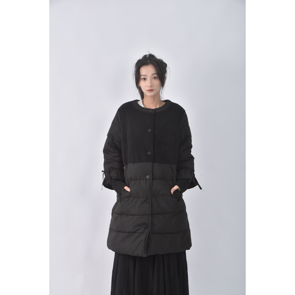 (XL) crecetelle拼接黑色外套二手衣