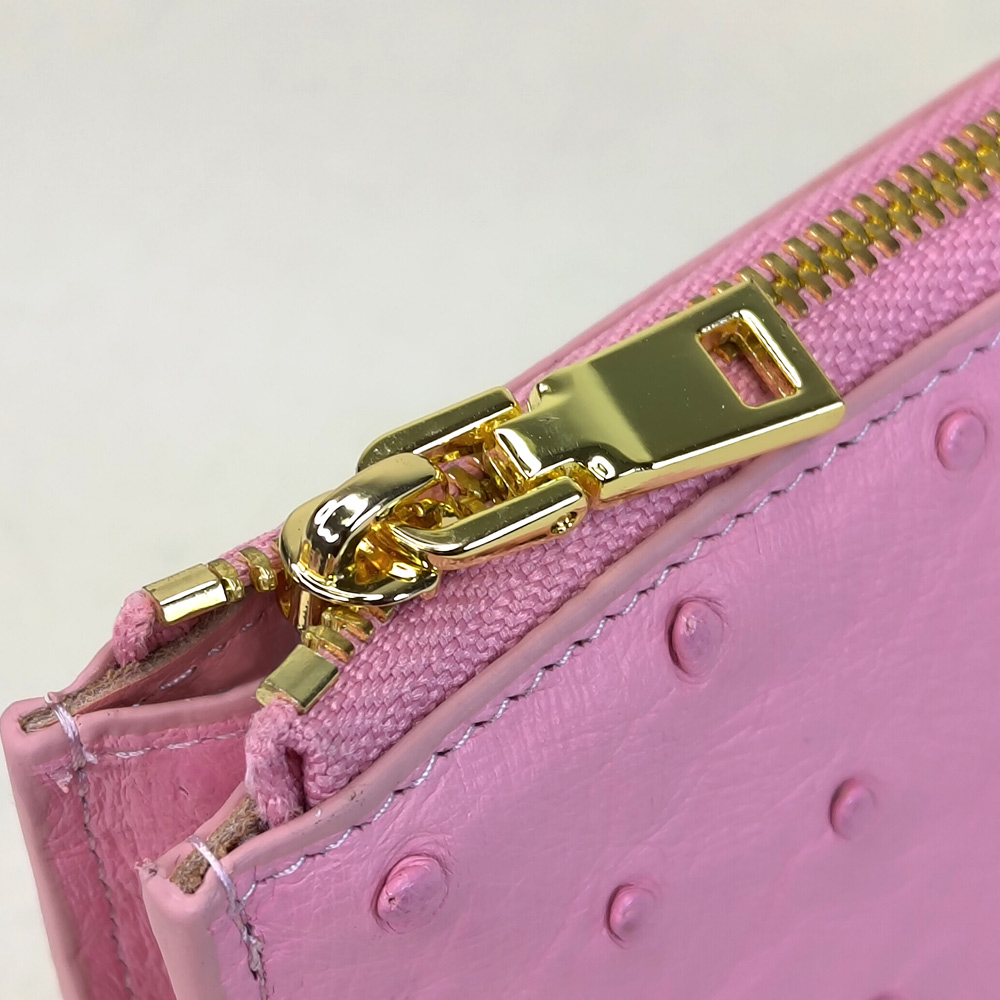【M2nd】 Ostrich Slim Zip Wallet, , large