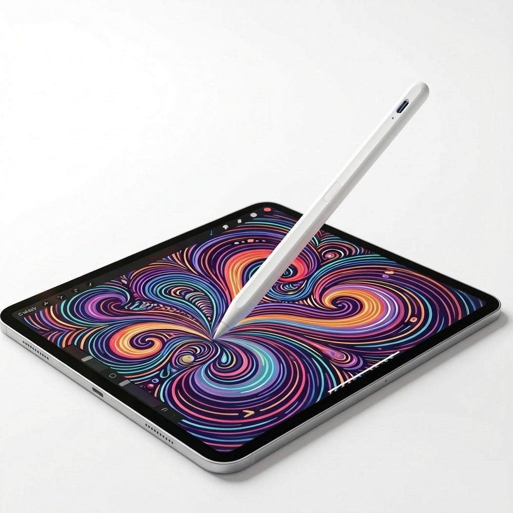 【AP32W雲影白】iPad專用款 燈號顯示防誤觸主動觸控筆