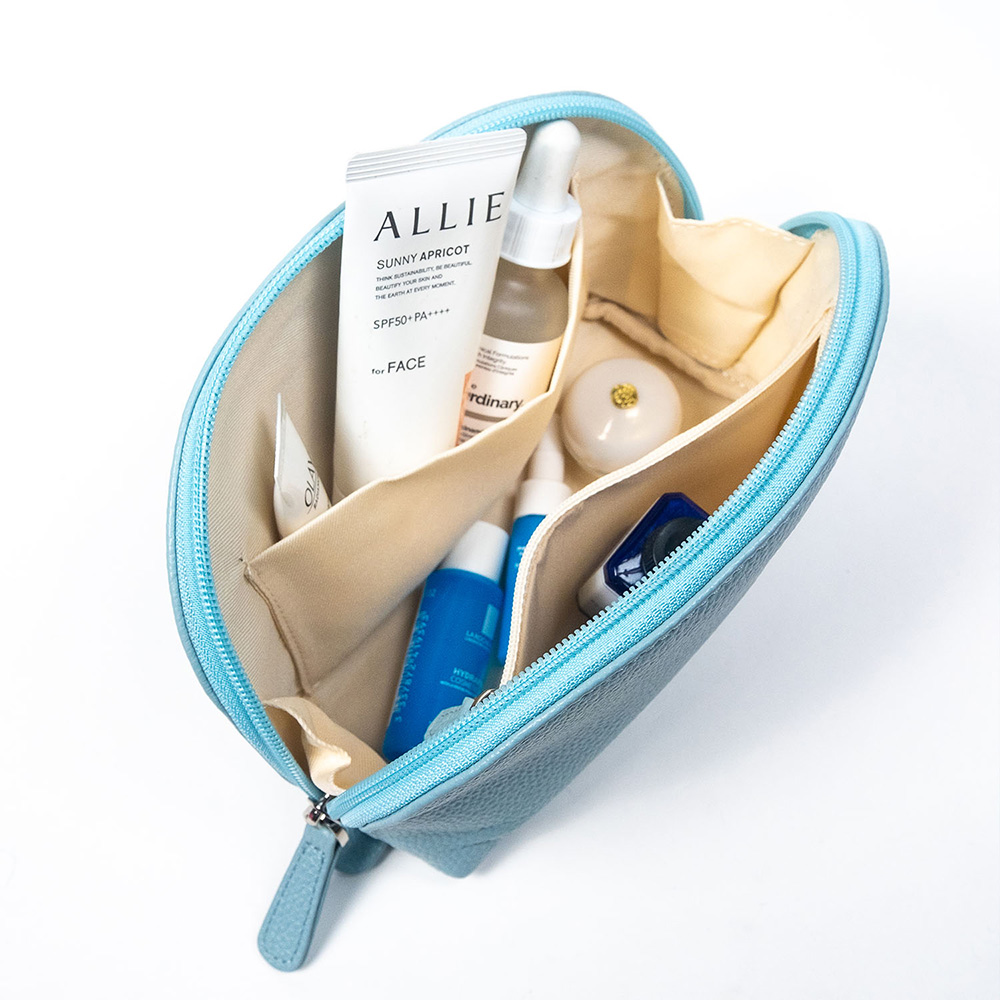 TRAVELMAR Travel Leather Cosmetic Bag-Available in multiple colors, , large