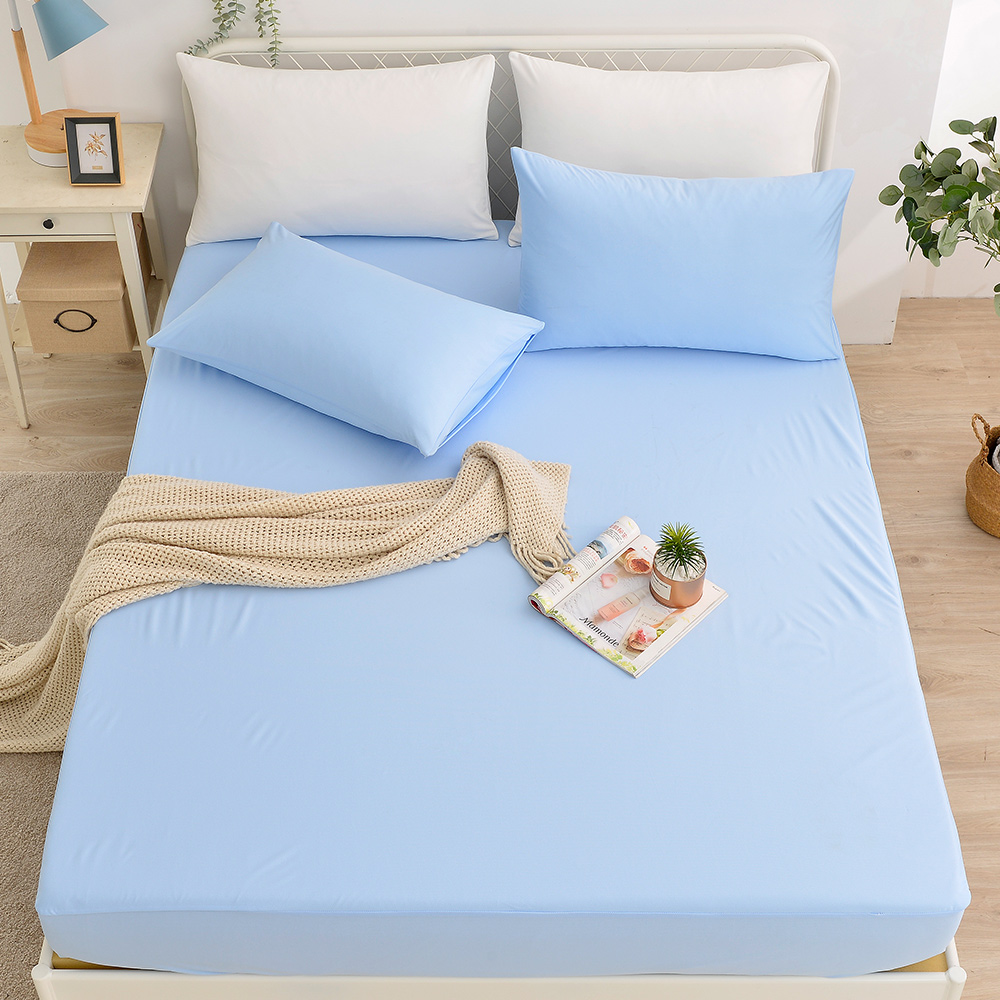 【FOCA】Ice Heart Blue | Professional nursing grade 100% ultra waterproof mattress protector - Double extra large, , large