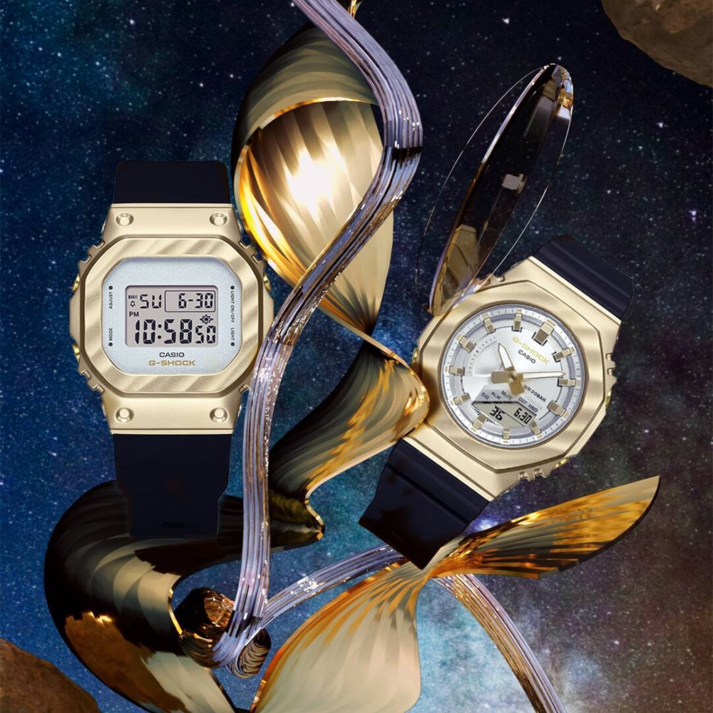CASIO 卡西歐 G-SHOCK 香檳金系列 方型電子手錶 GM-S5600BC-1, , large