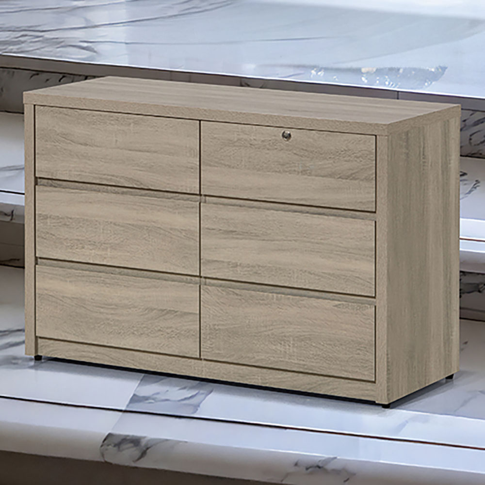 【Hampton 漢汀堡】特克灰梧桐六斗櫃, , large