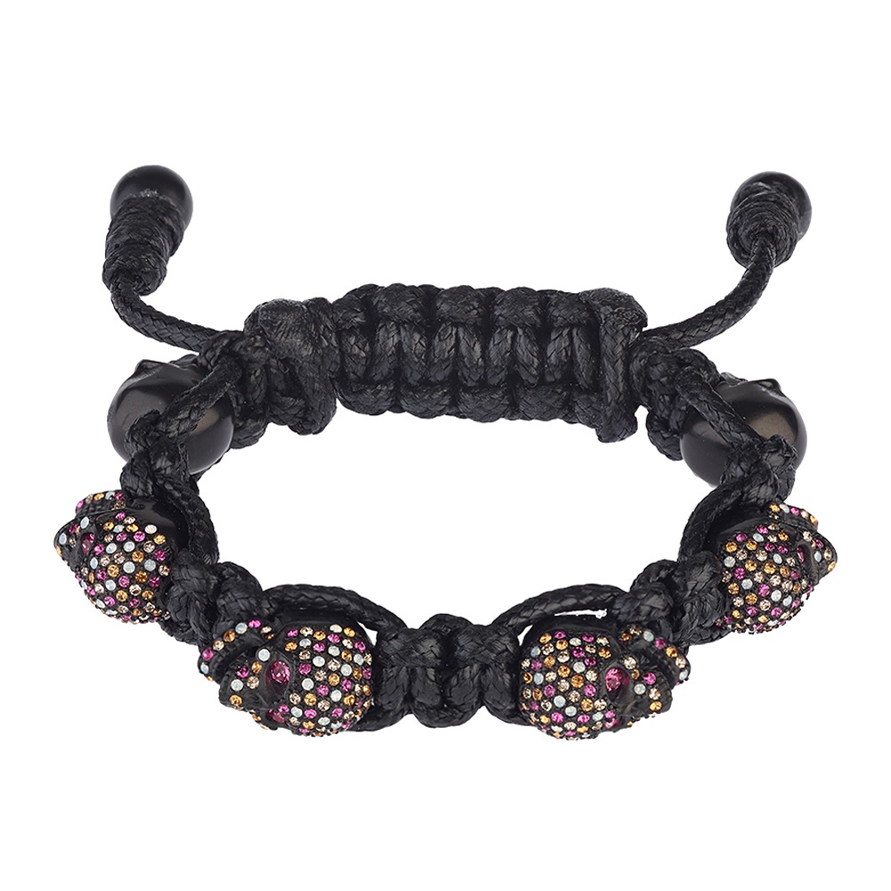 BOMBERG 炸彈錶 彩色水鑽黑骷髏黑色手環-S (JW-BKT-FSPBA.S1.3), , large