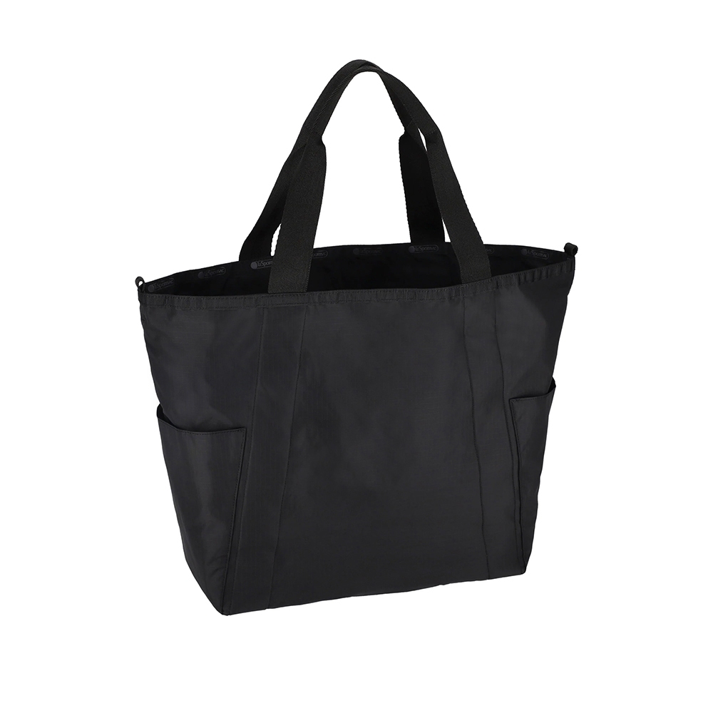 |快速出貨|Lesportsac LG REVERSIBLE PKT TOTE 大型雙面托特包 送禮-LOGO 永恆黑, , large