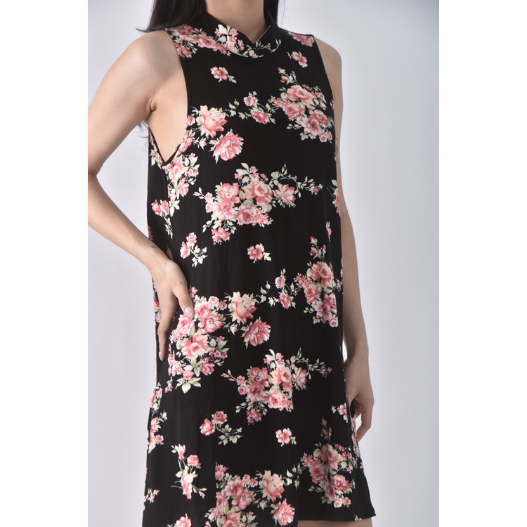 (M) forever21花卉黑色洋裝二手衣, , large