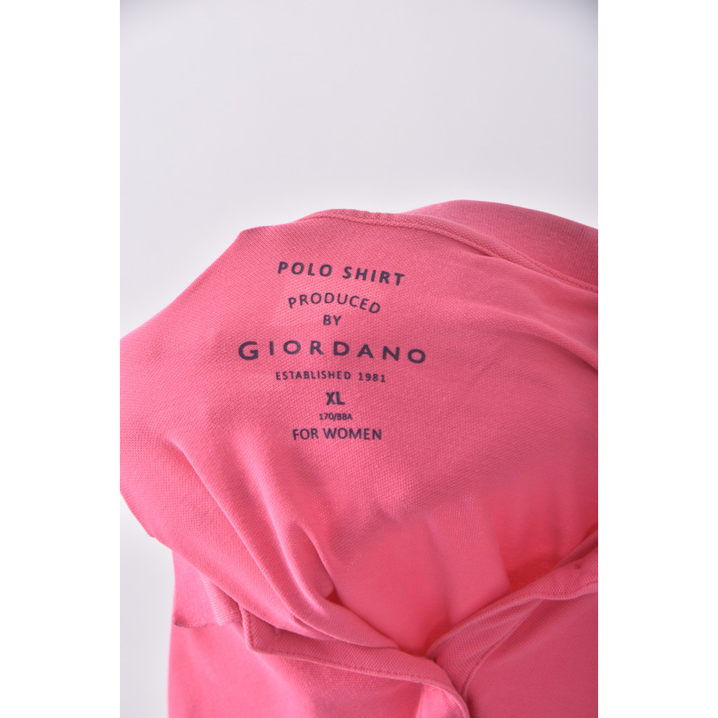 (M) giordano棉質粉色短袖上衣二手衣, , large