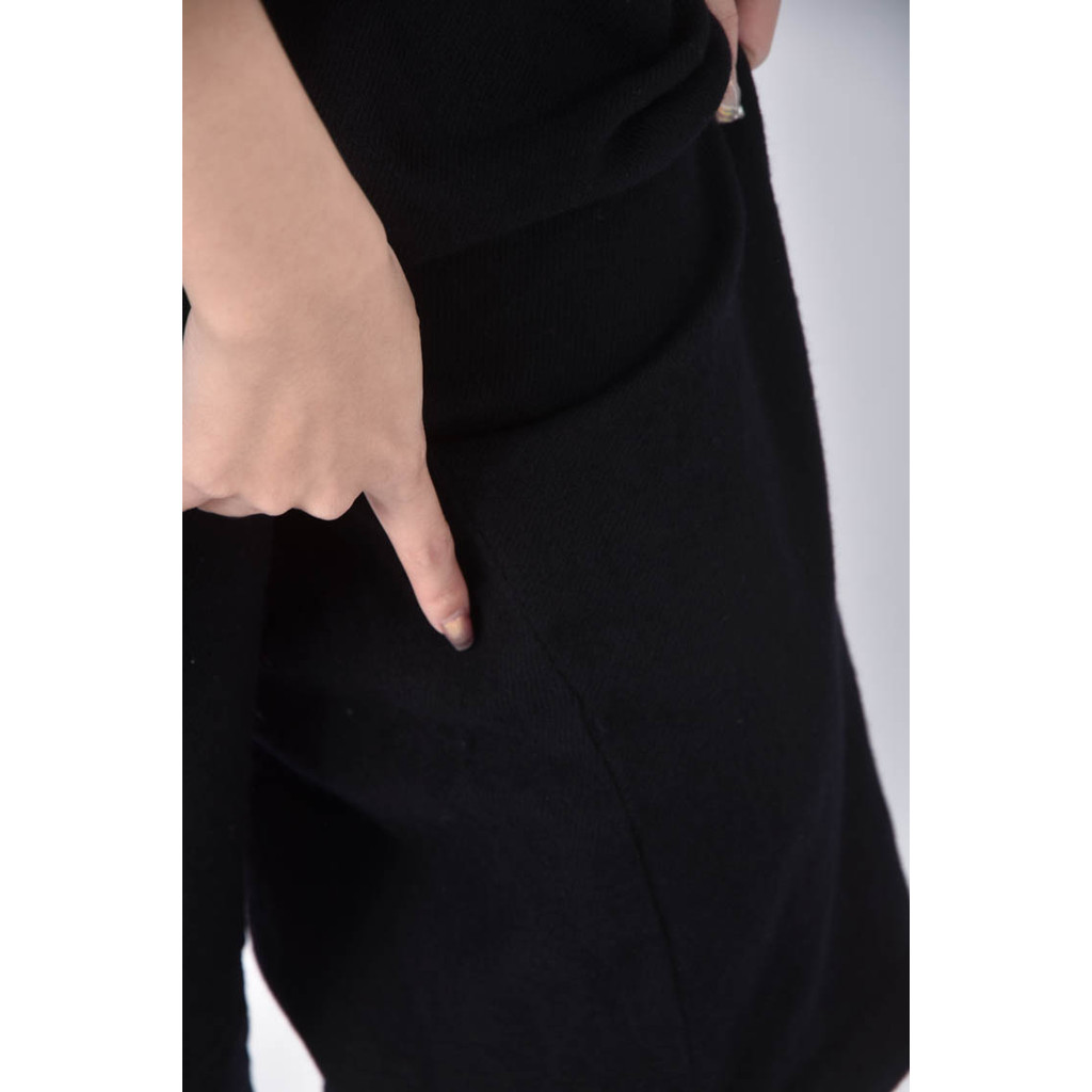 (F) whiple高腰羊毛純羊毛黑色長褲二手衣, , large