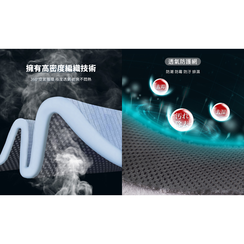【日本旭川】AIRFit氧活力冰晶細條紋涼感空氣床墊 伊正推薦 1.2cm 涼墊 涼蓆 可水洗 6D透氣循環, , large