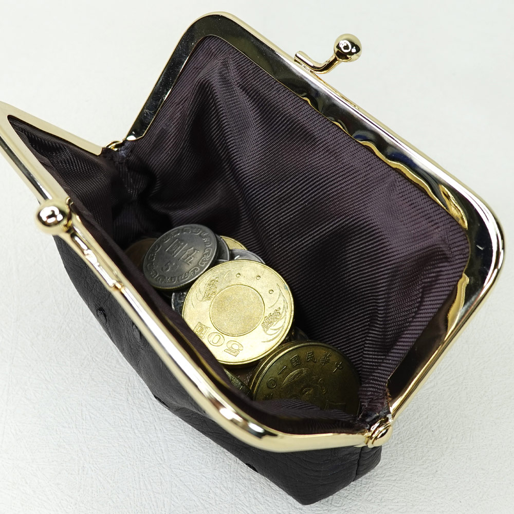 【M2nd】Ostrich kiss lock clutch, , large