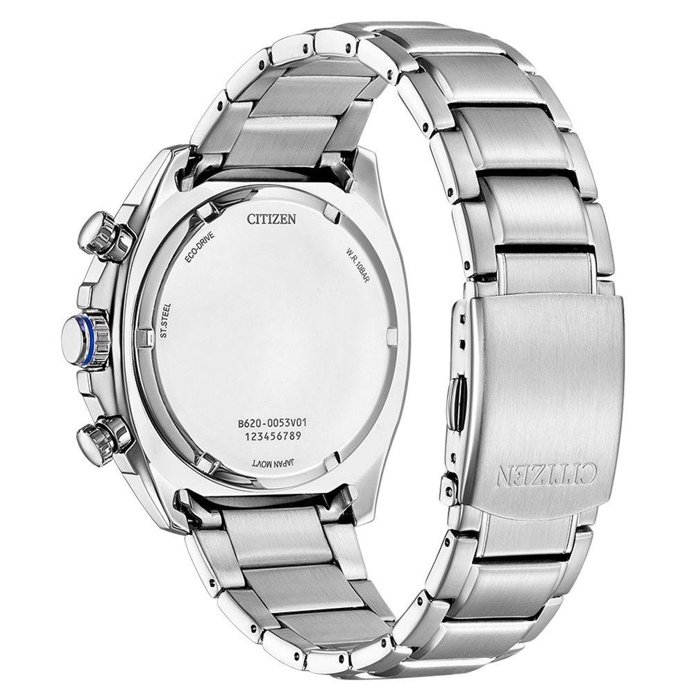 CITIZEN 星辰 疾速奔馳光動能計時手錶-藍 CA4560-81L, , large