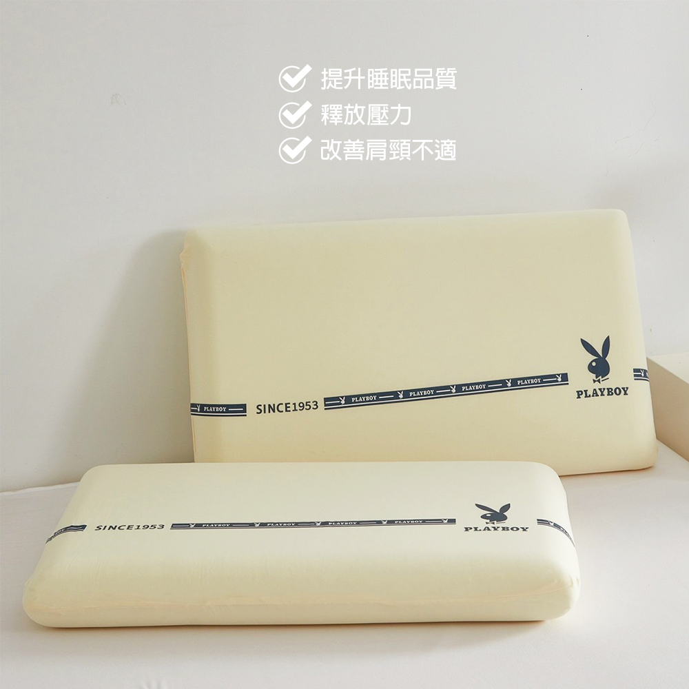 【PLAY BOY】零壓力涼感慢回彈記憶枕(止鼾枕/釋壓支撐/透氣好眠/太空記憶棉)白色, 白色, large