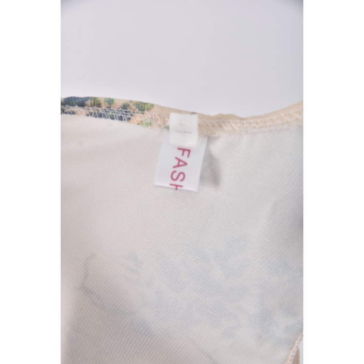 (S) fashion碎花黃色洋裝二手衣, , large
