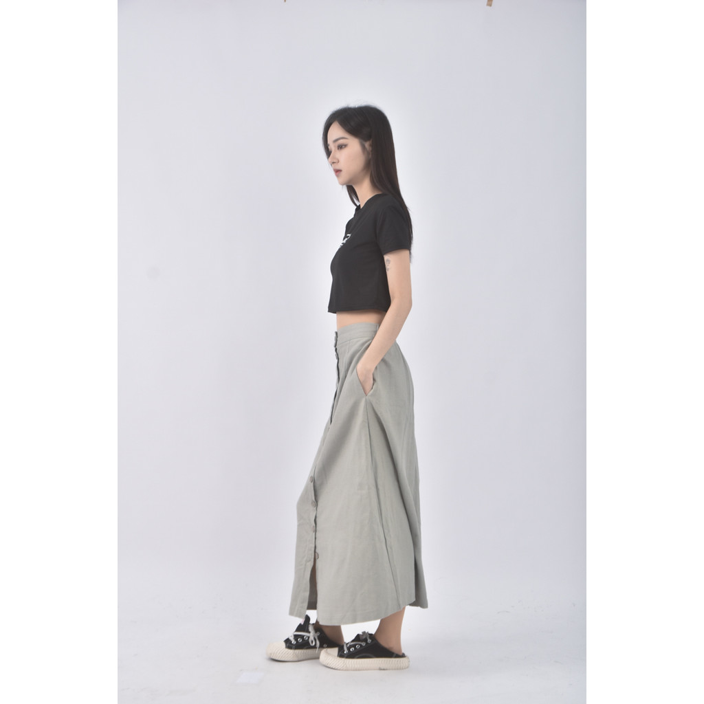 (S) yifan韓牌質感綠色長裙二手衣, , large