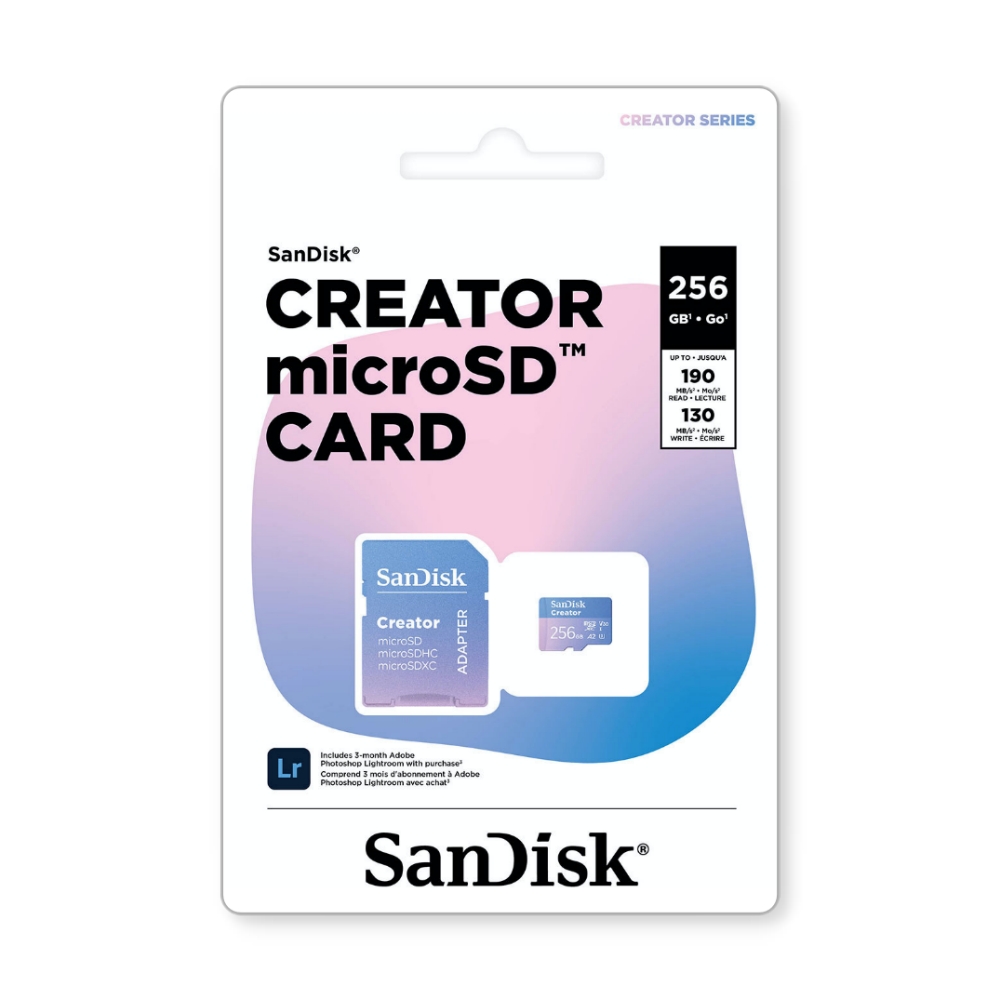 【SanDisk】 Creator 256G UHS-I U3 A2 V30 microSDXC 記憶卡, , large