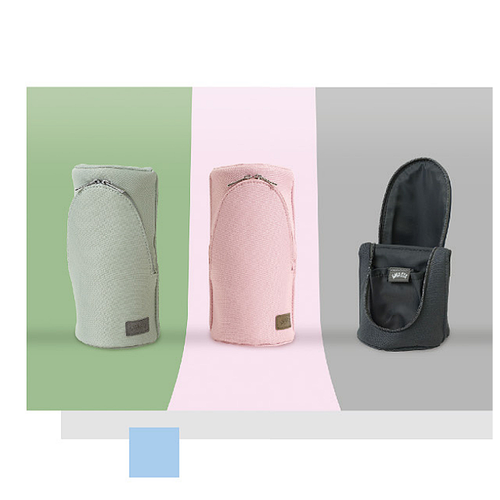 【龍品文創】日本SONIC  FD-8265 五感色立式磁吸筆袋-GL晨霧抹茶灰, , large