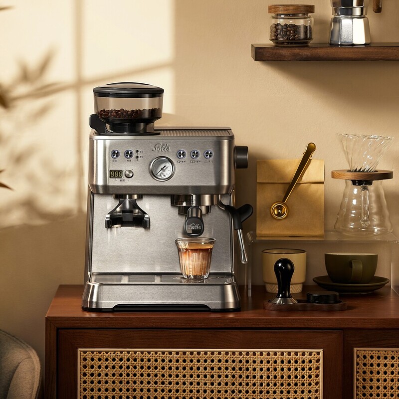 【Solis】Grind & Infuse Perfetta Espresso Coffee Machine - Silver, , large