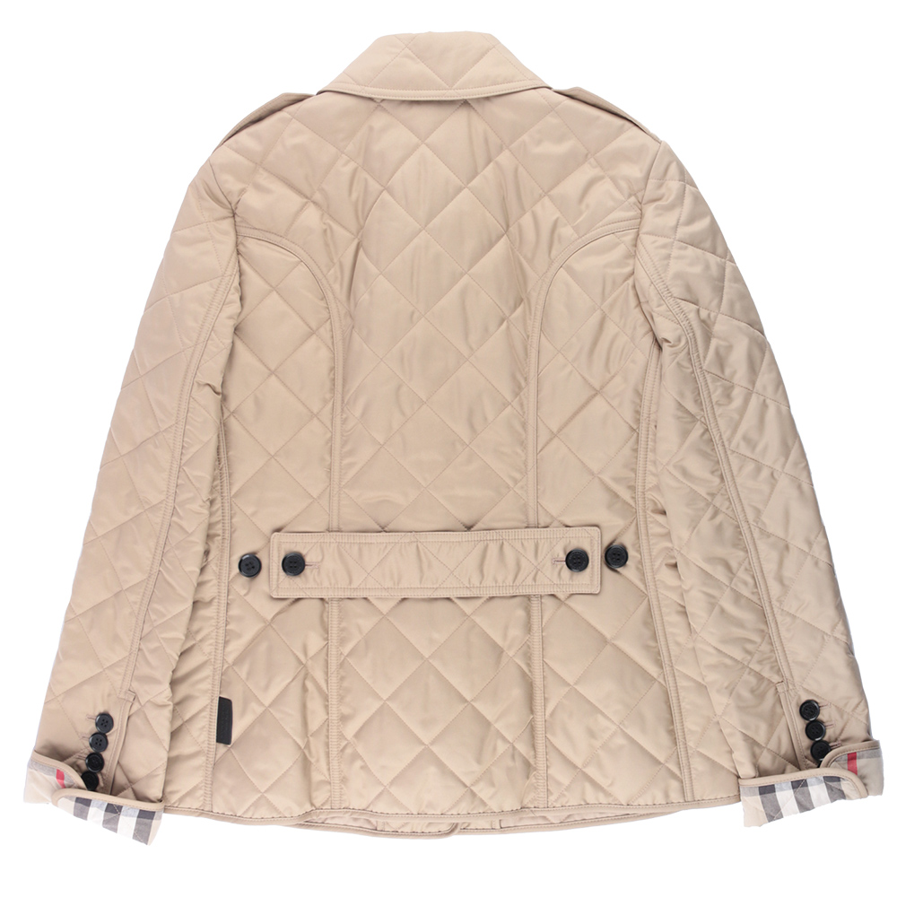 BURBERRY L號菱格紋棉質輕型外套/駝色, , large