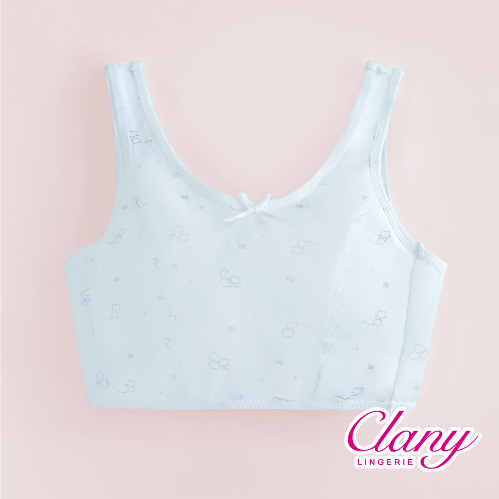 可蘭霓Clany 小貓咪冰礦涼感無鋼圈少女S-Q/2XL 學生內衣 成長型內衣 8038-51 寶寶藍 胸衣 背心, , large