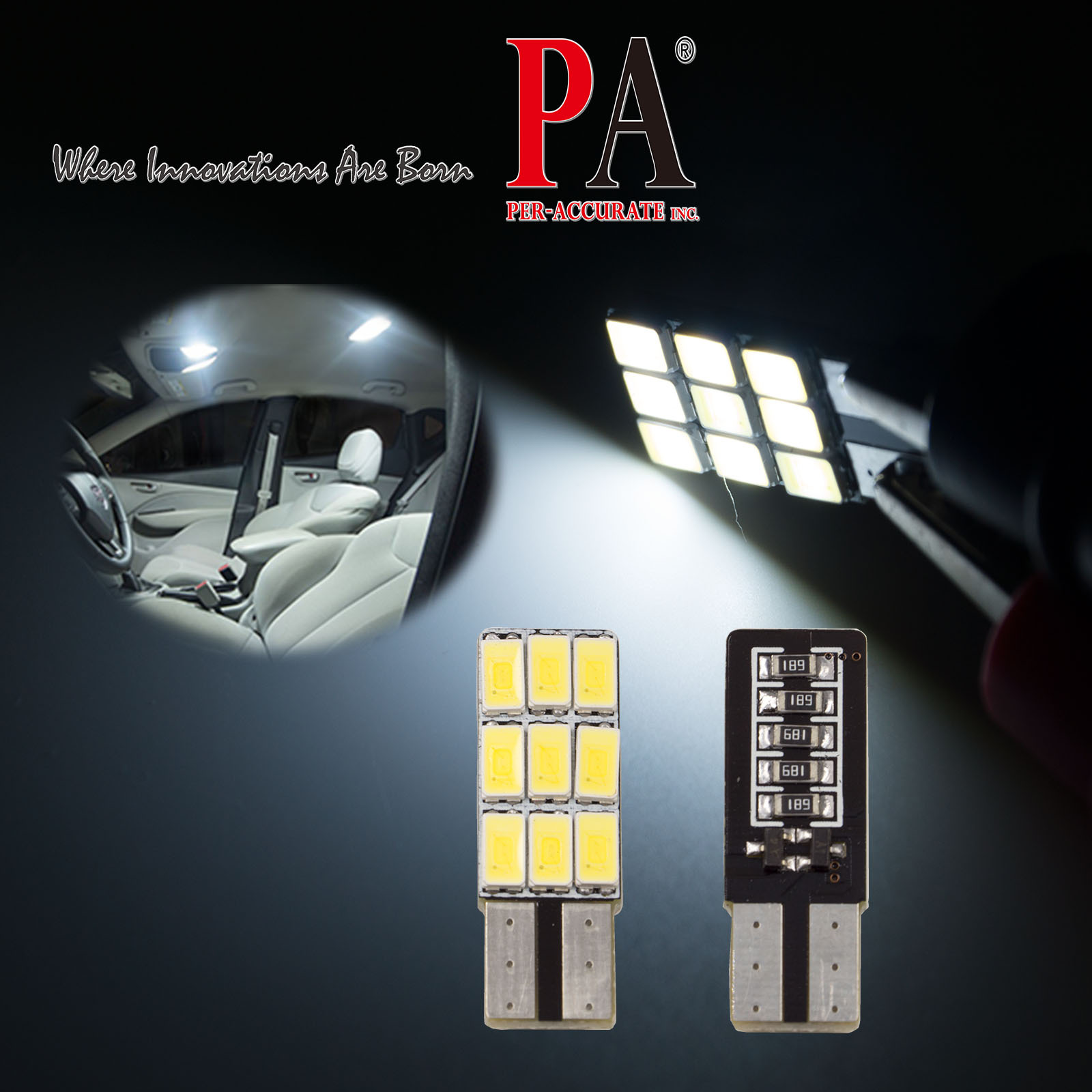 [PA LED]  9SMD 5630 LED Interior Light White, , large