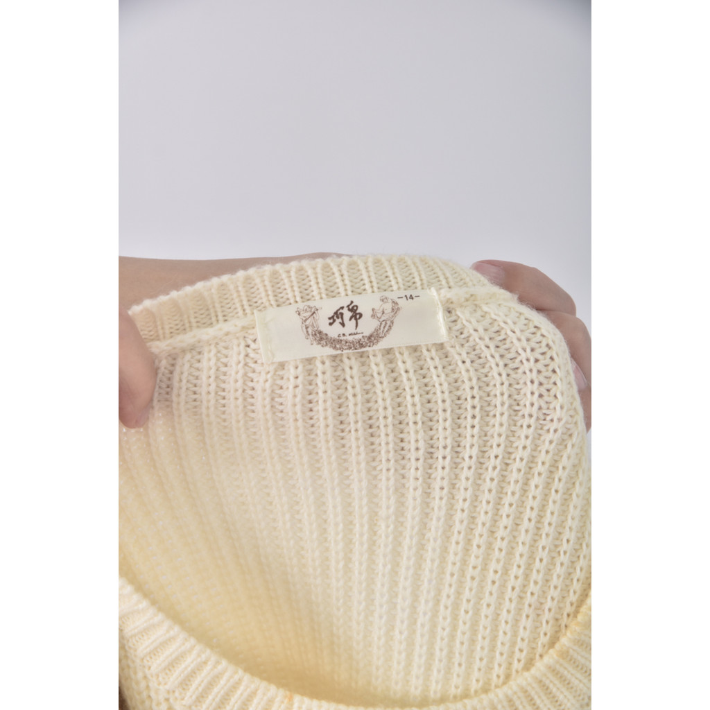 (F) 巧帛花朵杏色長袖上衣二手衣, , large