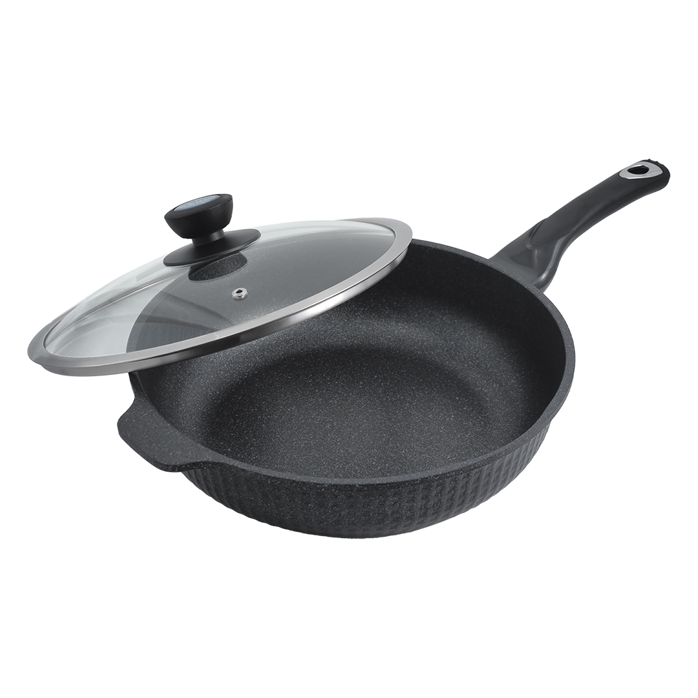 韓國石墨烯IH不沾深型平底鍋-30cm(附蓋)-1支