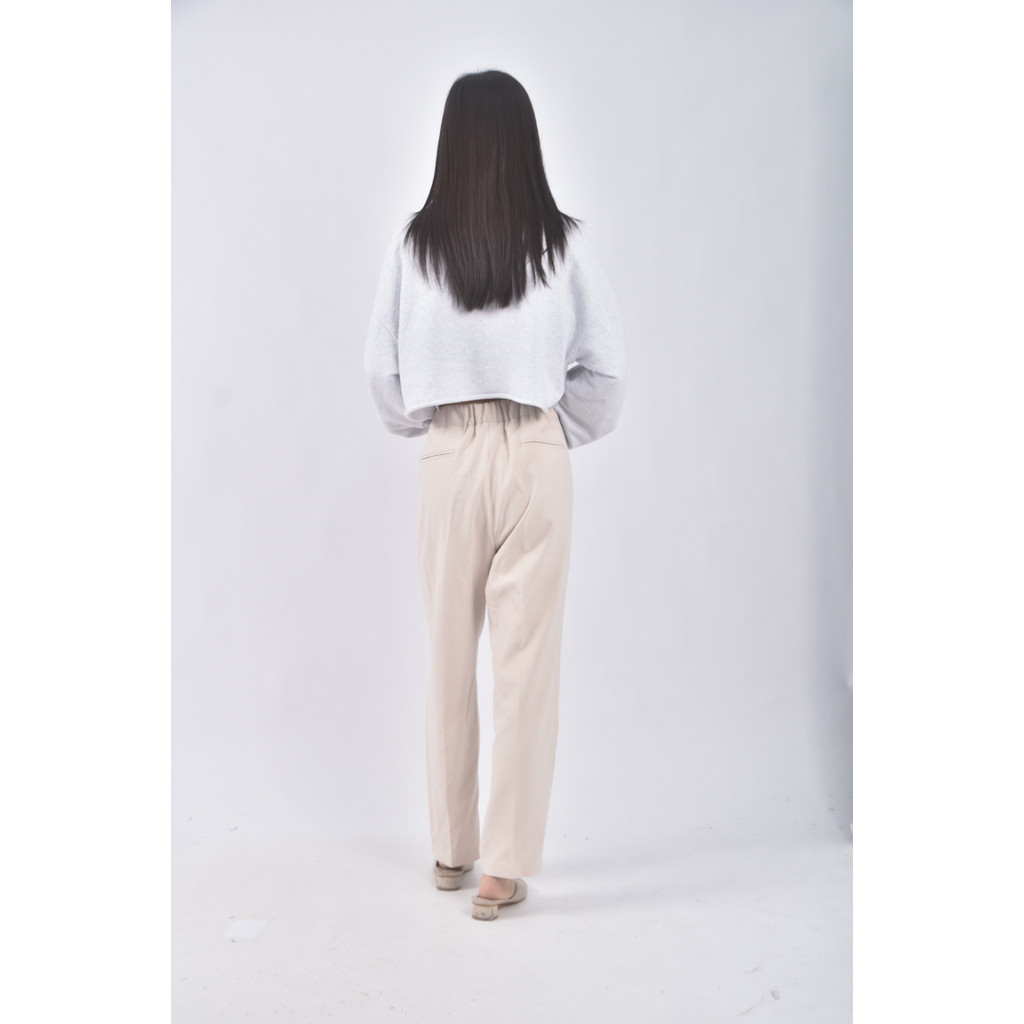 (2XL) 高腰質感西裝杏色長褲二手衣, , large