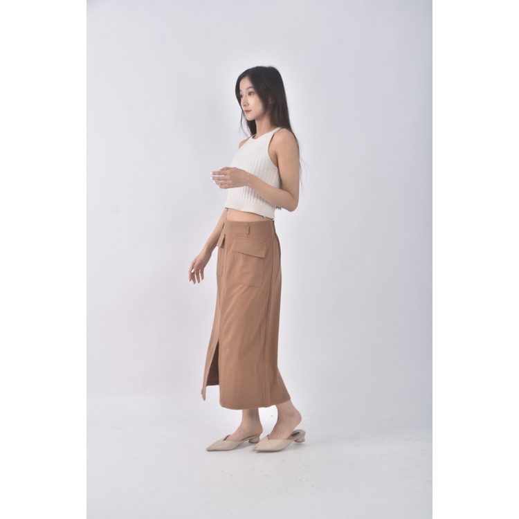 (S) balen韓牌寬鬆棕色長裙二手衣, , large