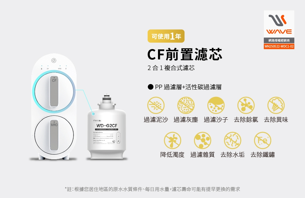 【Waterdrop】G2P600 專用兩年份全配濾芯組合包(DIY更換), , large