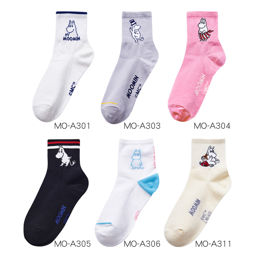 嚕嚕米 Moomin  嚕嚕米中統襪 台灣製棉襪 女長襪 中統襪 韓系長襪 MO-A301~MO-A311【旺達棉品】, , large