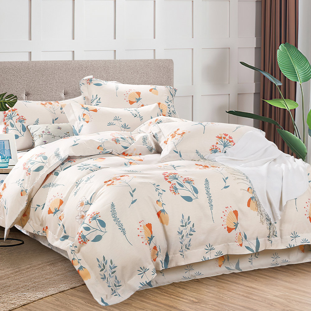 【FOCA】Waltz of Love | Patented Moisture-Wicking Lyocell Six-Piece Quilted Duvet Cover Set - Double, , large