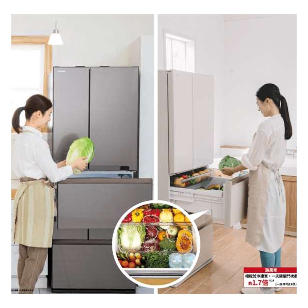 TOSHIBA 601L Aurora Mirror Six Door Inverter Refrigerator Mirror White GR-ZP600TFW(B5), , large