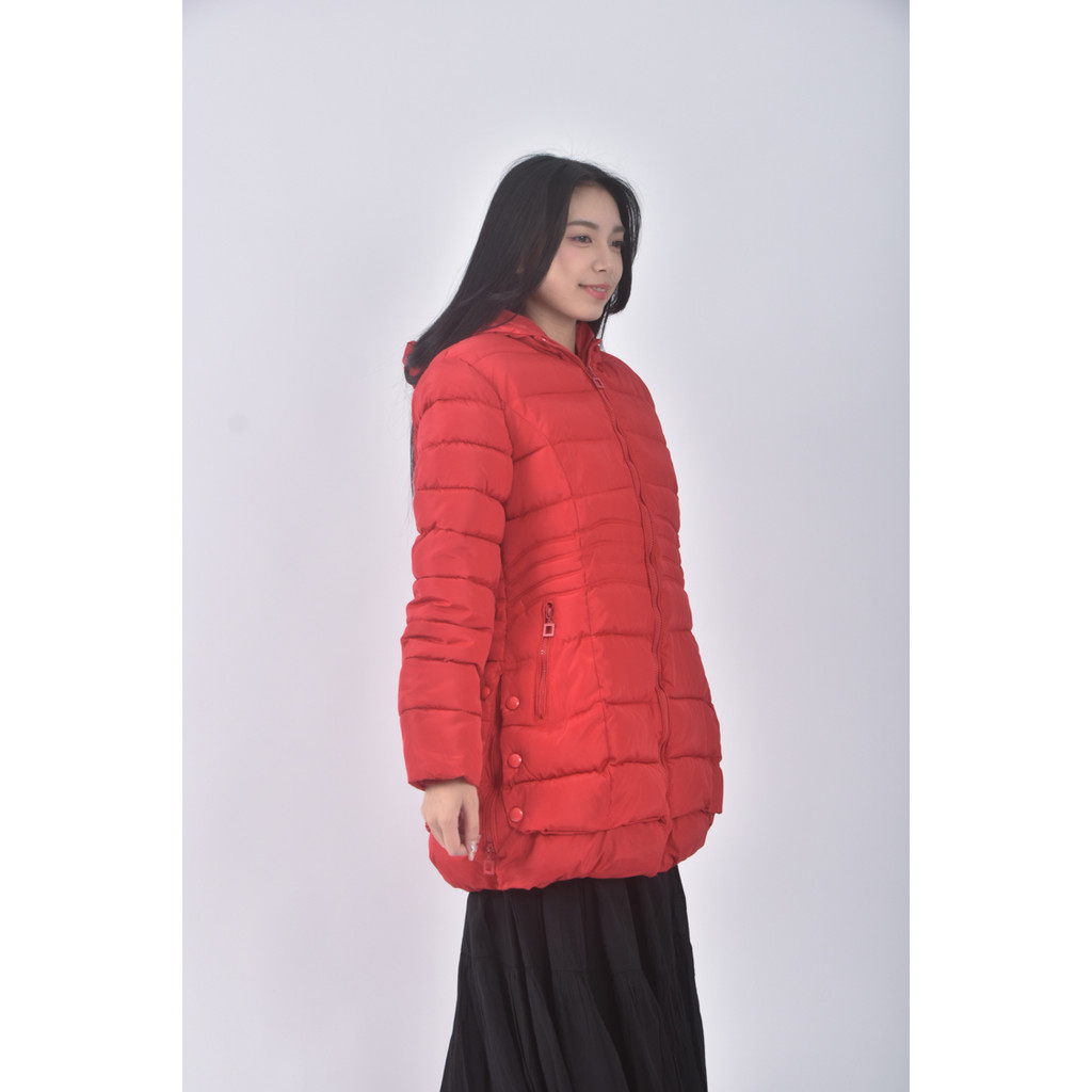 (2XL) xin xin長版面包紅色外套二手衣, , large