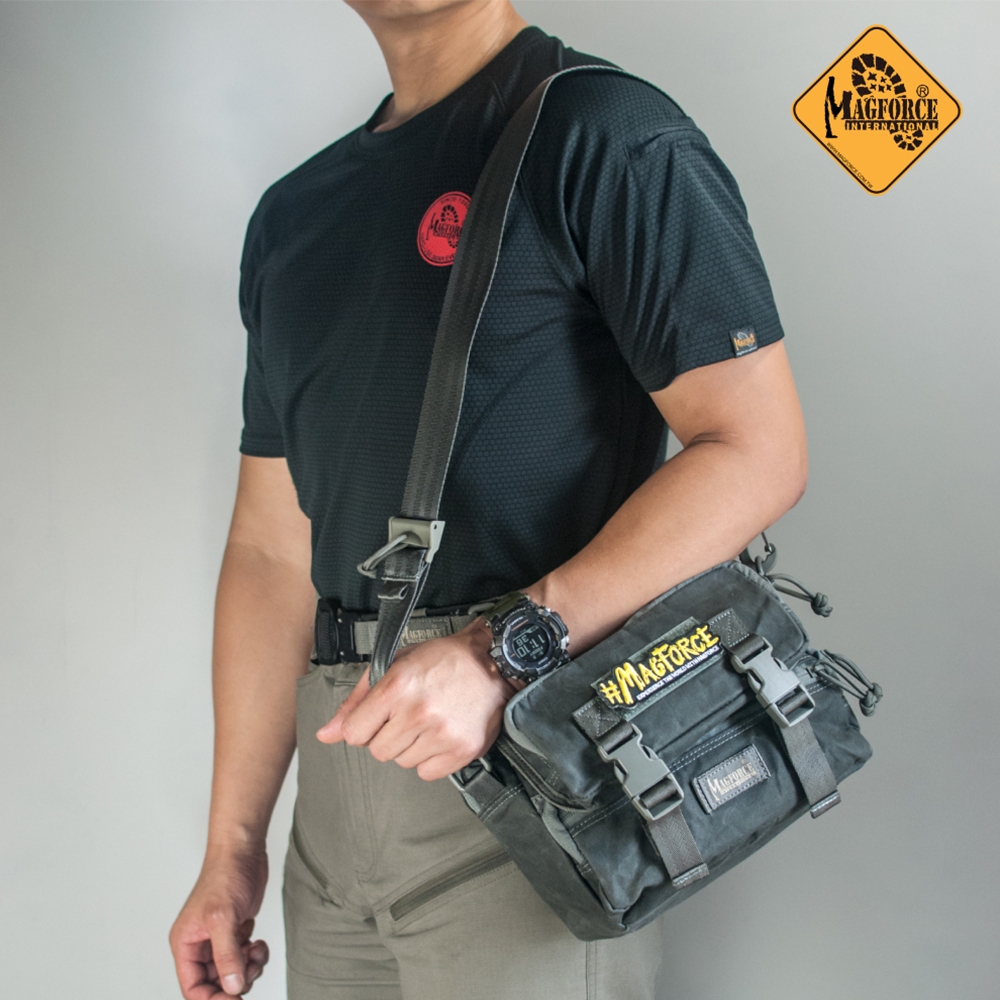 【MAGFORCE】馬蓋先#A0499 生存者攜行袋【500D尼龍 膠注黑】 側背包 單肩包 軍用背包 登山背包, , large