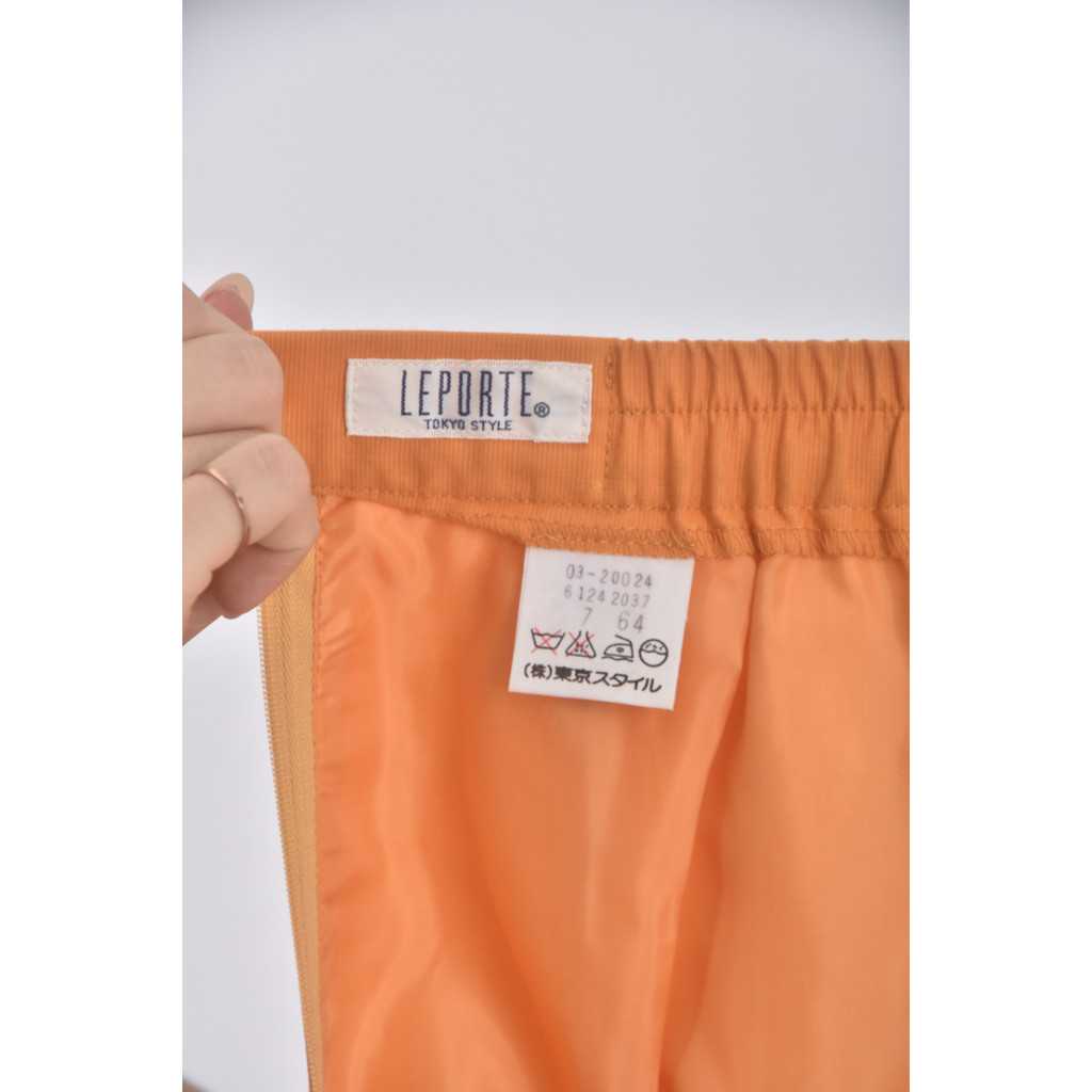 (S) leporte棉質簡約橘色長裙二手衣, , large