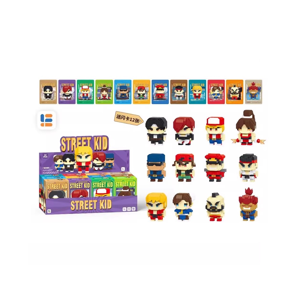  [Brick Republic]W2305 Cute Gamer Bricks &ndash; Set of 12 (Educational Building Blocks), , large