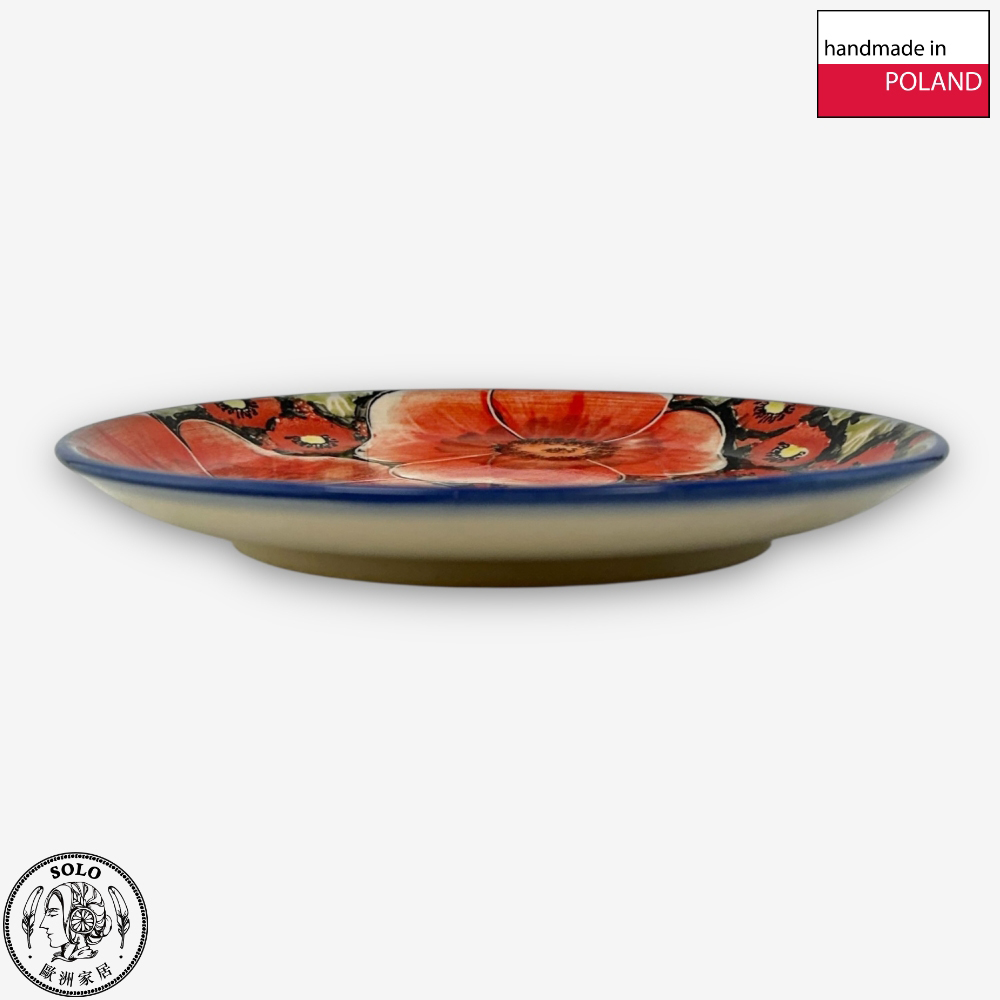 【SOLO歐洲家居】波蘭製 Cerraf 波蘭陶 19cm 圓盤 赤霞花語系列, , large