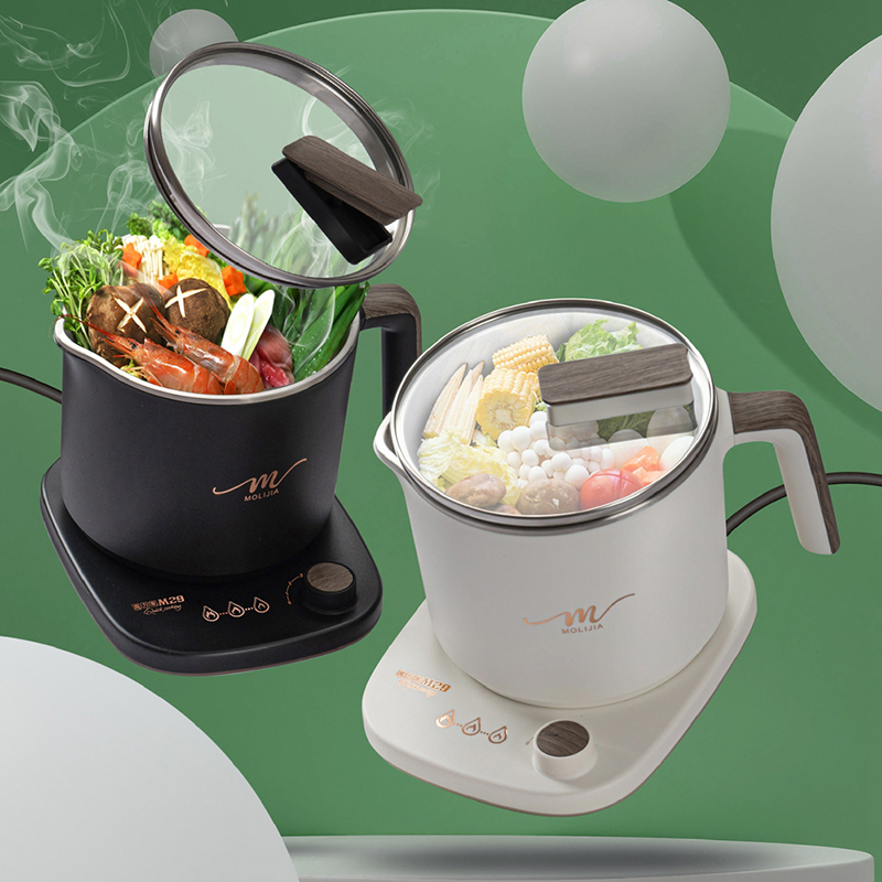 【MOLIJIA 魔力家】M29 保溫分離式快煮鍋1.7L-岩暮黑, , large