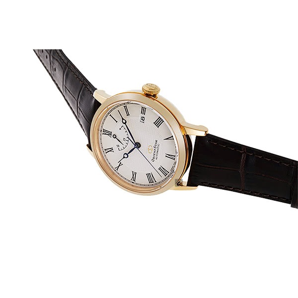 ORIENT 東方錶 東方之星 CLASSIC 羅馬機械錶-金框x咖啡/38.7mm RE-AU0001S, , large