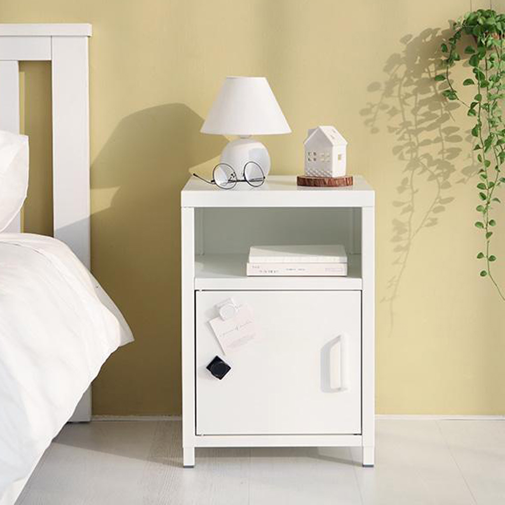 【AOTTO】簡約開門收納置物床頭櫃(AC-7003W), , large