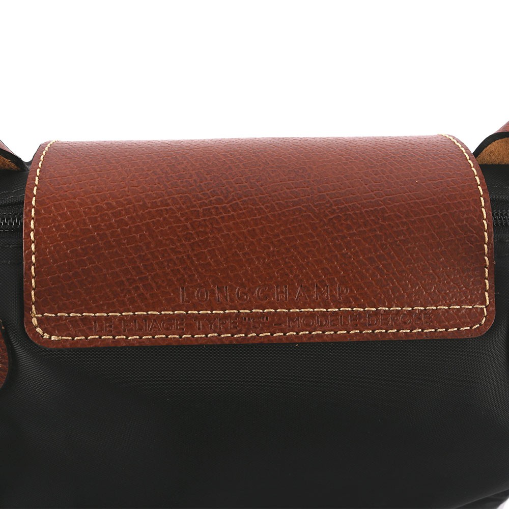 LONGCHAMP S號短把LE PLIAGE摺疊水餃包(黑色), , large