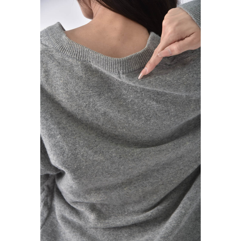 (XL) mario giorgl質感格紋灰色長袖上衣二手衣, , large