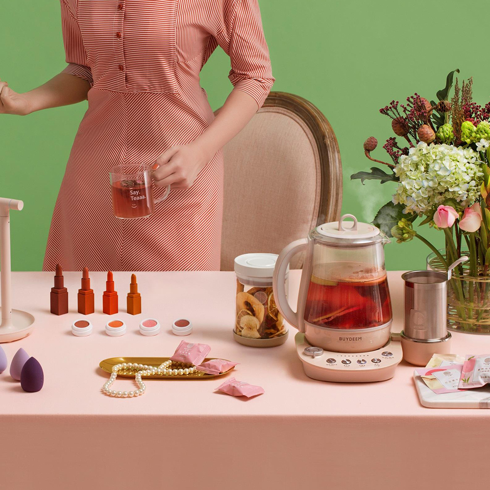 【BUYDEEM北鼎】頂級多功能美顏烹煮壺 燉煮壺 快煮壺 1500ml-粉漾壺 K2691 贈好禮(玻璃分裝杯300ml白x2+大橘寶300ml), , large