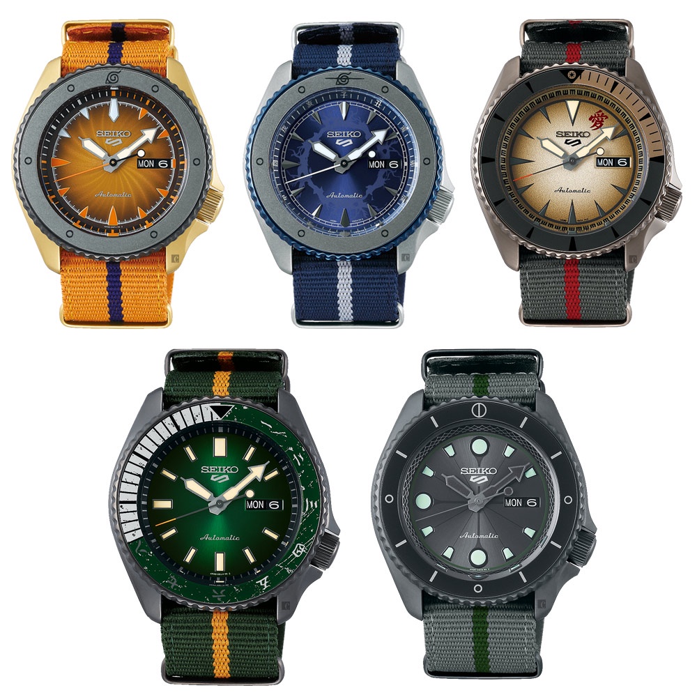 SEIKO精工 5 Sports x 火影忍者 佐助 聯名限量機械錶 SRPF69K1/4R36-09F0B, , large